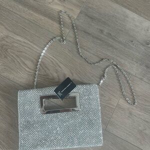 Silver Chain Handle Women's Bag